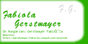 fabiola gerstmayer business card